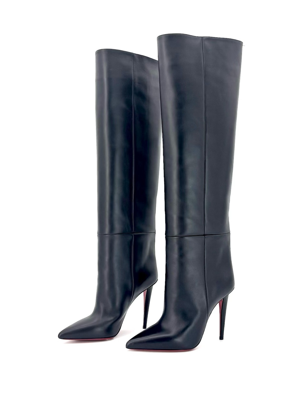 NIB Christian Louboutin Astrilarge Botta 100 Black Over The Knee Boots 38